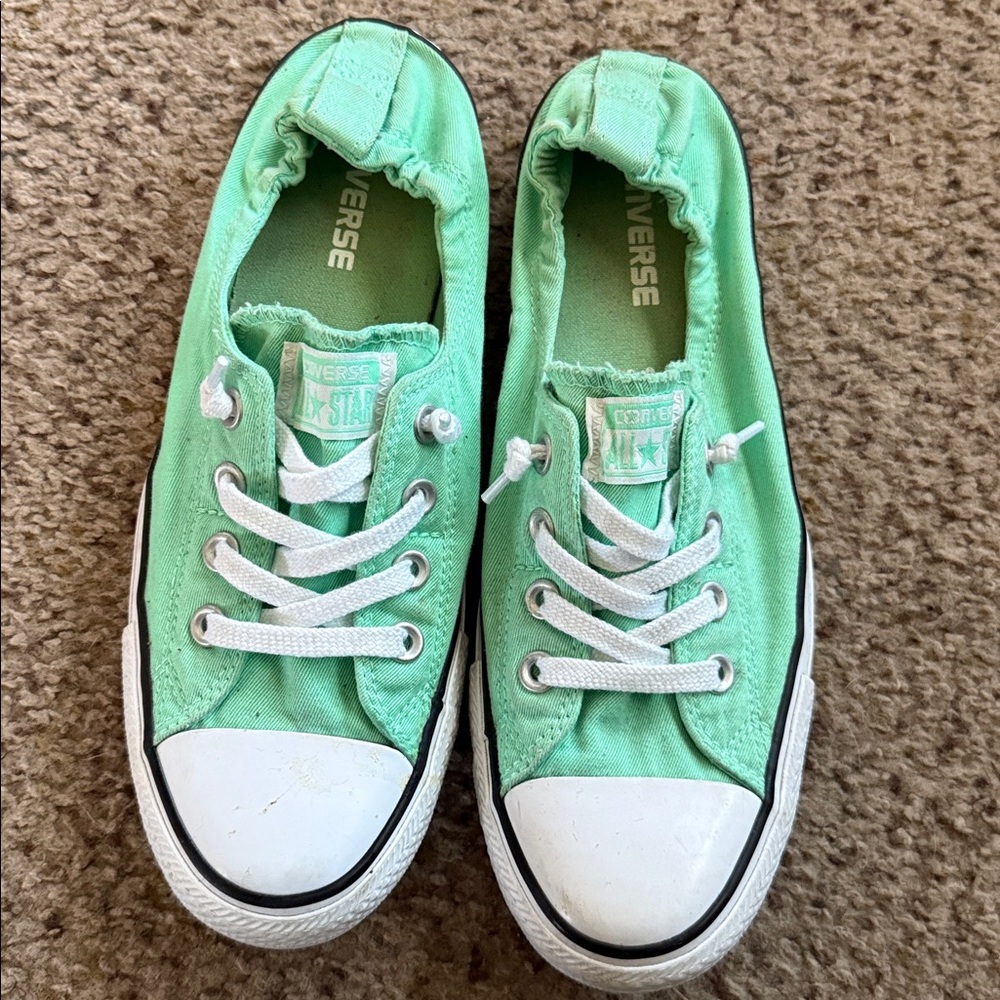 Converse shoreline Light Green Slip-On Shoes